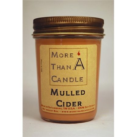 MORE THAN A CANDLE More Than A Candle MLD8J 8 oz Jelly Jar Soy Candle; Mulled Cider MLD8J
